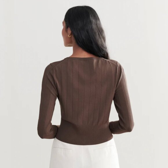 (Jenni Kayne) NWOT Ribbed Finley Cardigan in Olive - Picture 4 of 7